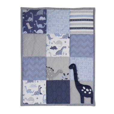 Bedtime Originals Roar Blue/Gray/White Dinosaur 6-Piece Nursery Baby Crib Bedding Set. View a larger version of this product image.
