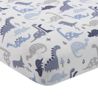 Bedtime Originals Roar Blue/Gray/White Dinosaur 6-Piece Nursery Baby Crib Bedding Set. View a larger version of this product image.