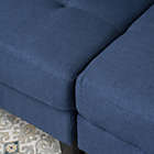 Alternate image 1 for Contemporary Home Living 5-Piece Navy Blue Contemporary Style Plush Sectional Couch 35.5"