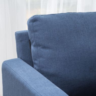 Contemporary Home Living 5-Piece Navy Blue Contemporary Style Plush Sectional Couch 35.5". View a larger version of this product image.