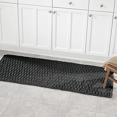 mDesign Cotton Bathroom Spa Mat Rugs/Runner, Diamond Design, Set of 3. View a larger version of this product image.