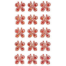 Wrapables Butterfly Crystal Adhesive Rhinestones Gems / Red