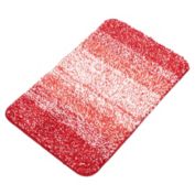 PiccoCasa 1 Piece Polyester Bathroom Mat, Non Slip Soft Bath Mats Rugs, Machine Washable, Gradient Red 31.50"x19.69"(L*W)