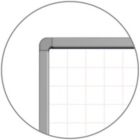 Alternate image 2 for Luxor 72"W x 40"H Wall-Mounted Magnetic Ghost Grid Whiteboard