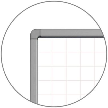Luxor 72"W x 40"H Wall-Mounted Magnetic Ghost Grid Whiteboard. View a larger version of this product image.