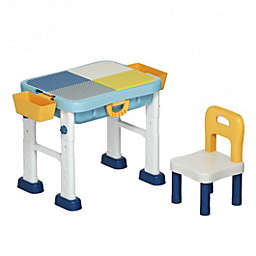 Costway 6 in 1 Kids Activity Table Set with Chair
