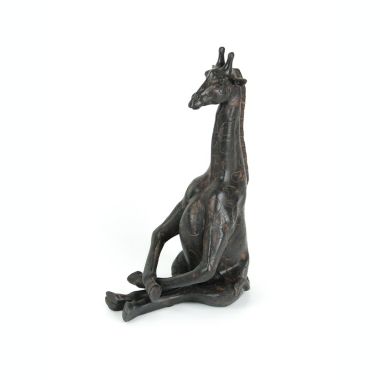 Contrast Adorable Brown Giraffe Yoga Bound Angle Pose Tabletop Statue 11 Inches High. View a larger version of this product image.