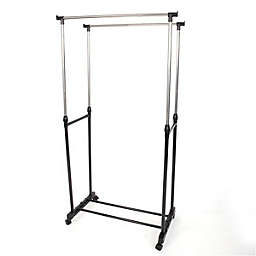 Stock Preferred Stand Clothes Rack with Shoe Shelf in Silver