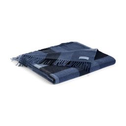 Standard Textile Home - Wool Plaid Throw, Navy