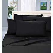 Elegant Comfort Sheet set Wrinkle Resistant - 1500 Thread Count 6 pc Queen in Black