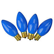 Hofert Set of 4 Opaque Blue C9 Christmas Candelabra Replacement Bulbs