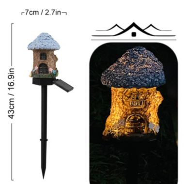Department Store Easter Solar Garden Lights - Rabbit House and Eggs Waterproof LED Lights - Resin Landscape Lamp Outdoor Solar Lights for Yard and Pathways. View a larger version of this product image.