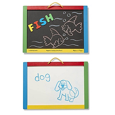 Melissa And Doug Classic Toy Wooden Magnetic Chalk And Dry-Erase Board. View a larger version of this product image.