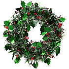 Alternate image 1 for Juvale Green Tinsel Front Door Wreath, Holiday Wreaths Set (11.8 x 11.8 Inches, 3 Pack)