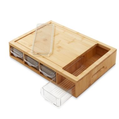Casafield Bamboo Cutting Board Set with Kitchen Food Storage Containers and Lids. View a larger version of this product image.