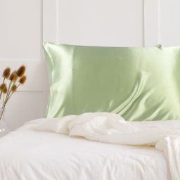 PiccoCasa Cool Silky Envelope Pillow Covers, 100% Pure 25 Momme Silk Breathable Pillowcase Pillow Protector, Standard(20