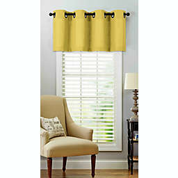 Regal Home Collections Oversized Grommet Top Window Valance - 50 in. W x 18 in. L, Yellow
