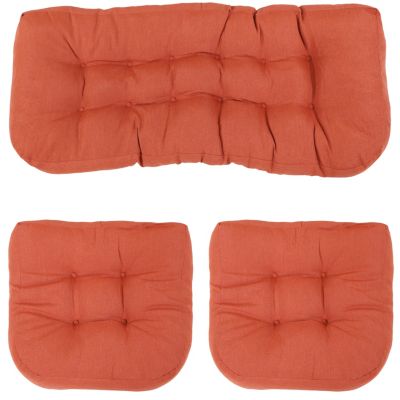 3 Piece Loveseat Cushions Bed Bath, Burnt Orange Outdoor Chair Cushions