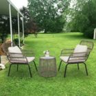 Alternate image 3 for Inq Boutique 3-Piece Patio Wicker Conversation Bistro Set with 2 Chairs & Glass Top Side