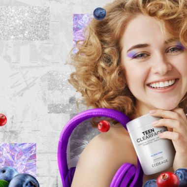 Codeage Teen Clearface Vitamins - All Skin Type Multivitamins, Minerals, Probiotics Supplement for Boys & Girls Ages 12-18 - 60ct. View a larger version of this product image.