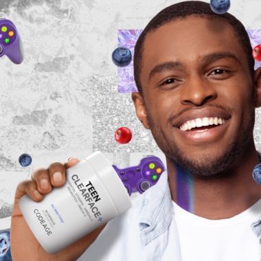 Codeage Teen Clearface Vitamins - All Skin Type Multivitamins, Minerals, Probiotics Supplement for Boys & Girls Ages 12-18 - 60ct. View a larger version of this product image.