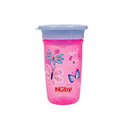 Nuby 360 Degree Easy Sip Grip Wonder Cup 10oz, Pink, Butterflies