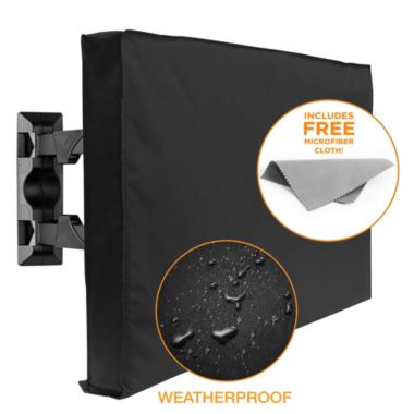 Mount Factory Outdoor TV Cover For Flat Screens - Slim Fit - Weatherproof Weather Dust Resistant Television Protector. View a larger version of this product image.