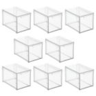Alternate image 0 for mDesign Stackable Closet Storage Bin Box with Pull-Out Drawer - Clear