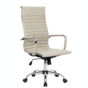 LeisureMod Harris High-Back Office Chair - Tan