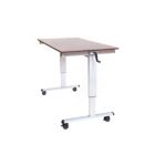 Alternate image 0 for Luxor 60" High Speed Crank Adjustable Desk - Siver/Dark Walnut