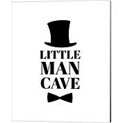 Great Art Now Little Man Cave Top Hat and Bow Tie - White by Color Me Happy 16-Inch x 20-Inch Canvas Wall Art