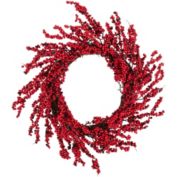 Northlight Red and Burgundy Berry Artificial Christmas Wreath, 22-Inch Unlit
