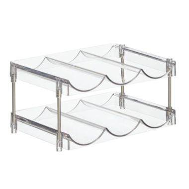 Nate Home by Nate Berkus 6-Bottle Water and Wine Organizer, Clear/Steel. View a larger version of this product image.