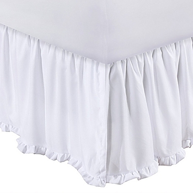Greenland Home Fashion Sasha White Bed Skirt Drop 15" - Twin 39x75", White. View a larger version of this product image.