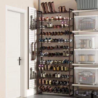 SONGMICS Bronze Large Shoe Rack with 12 Shelves. View a larger version of this product image.