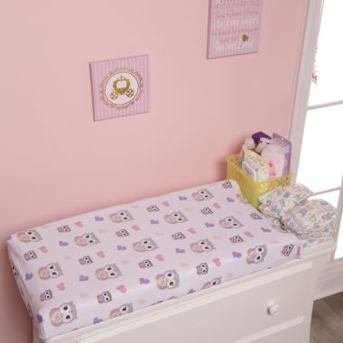 Everyday Kids 2 Pack Cotton Jersey Knit Changing Pad Cover - Owls/Stars. View a larger version of this product image.