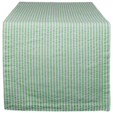 DII Bright Green Striped Seersucker Table Runner - 72 inches. View a larger version of this product image.