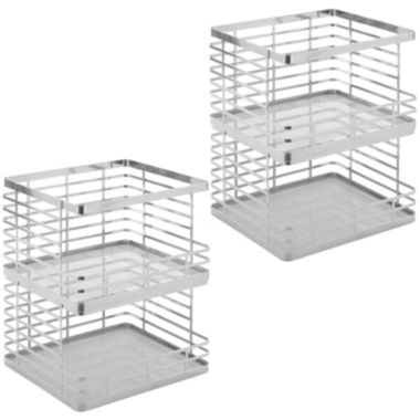 mDesign Stackable Food Organizer Storage Basket, Open Front - 4 Pack. View a larger version of this product image.