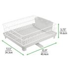 Alternate image 2 for mDesign Kitchen Dish Drying Rack with Swivel Spout, 3 Pieces