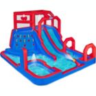 Alternate image 0 for Sunny & Fun Mega Climb N' Go Inflatable Water Slide Park - Heavy-Duty for Outdoor Fun - Climbing Wall, 2 Slides, Splash & Deep Pool - Easy to Set Up & Inflate with Included Air Pump & Carrying Case