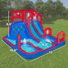 Alternate image 1 for Sunny & Fun Mega Climb N' Go Inflatable Water Slide Park - Heavy-Duty for Outdoor Fun - Climbing Wall, 2 Slides, Splash & Deep Pool - Easy to Set Up & Inflate with Included Air Pump & Carrying Case