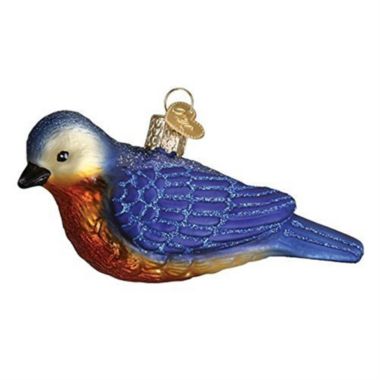 Old World Christmas Western Bluebird Handcrafted Hanging Tree Ornament. View a larger version of this product image.