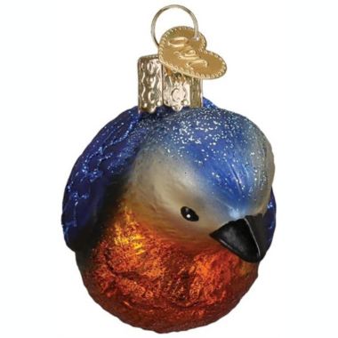 Old World Christmas Western Bluebird Handcrafted Hanging Tree Ornament. View a larger version of this product image.