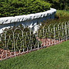 Alternate image 1 for Sunnydaze Outdoor Lawn and Garden Metal Traditional Style Decorative Border Fence Panel Set - 10&#39; - White - 5pk
