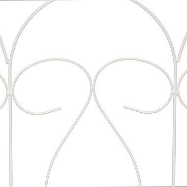 Sunnydaze Outdoor Lawn and Garden Metal Traditional Style Decorative Border Fence Panel Set - 10&#39; - White - 5pk. View a larger version of this product image.