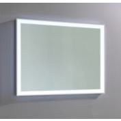 Ketcham Medicine Cabinets Stellar S Series Surface Mounted Bright Annealed Stainless Steel Frame LED Mirror - 24" x 36"