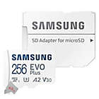 Alternate image 2 for 3 Pack Samsung EVO Plus MicroSD 256GB, 130MBs Memory Card with Adapter
