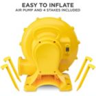 Alternate image 2 for Sunny & Fun Deluxe Inflatable Water Triple Slide Park - Heavy-Duty Nylon Bouncy Station for Outdoor Fun - Climbing Wall, 3 Slides & Splash Pool - Easy to Set Up & Inflate with Included Air Pump & Carrying Case