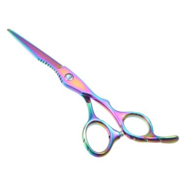 Unique Bargains Professional Hair Cutting Shears, 6.5 Inch Hair Scissors Stainless Steel Razor Edge Barber Scissors Haircutting Scissor for Both Salon and Home Use, Rainbow Color. View a larger version of this product image.