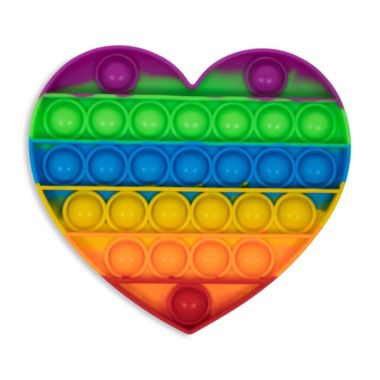 Pop Toy Silicone Bubble Popping Game, Rainbow Heart Push Pop Fidget Sensory Toy For Special Needs, ADD, ADHD Anxiety And Stress Relief Game, Novelty Gift for Kids. View a larger version of this product image.
